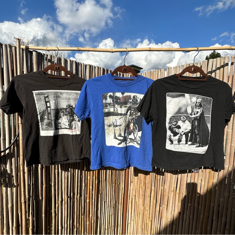 3 Star Wars Funny Darth Vader T-Shirts Youth Size Small